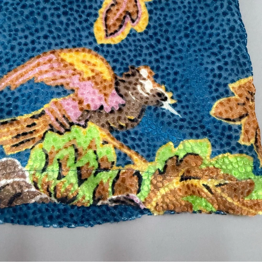 La DoubleJ Long Sleeve Swing Maxi Dress – Lark Blue Sovereign Print, Small 4/6 - Picture 7 of 11